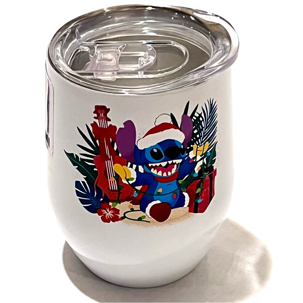 Disney Stitch TROUBLE FOR SANTA Stainless Steel Tumbler with Lid 12oz
